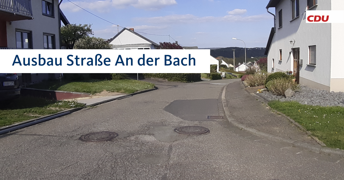 Ausbau Straße An der Bach
