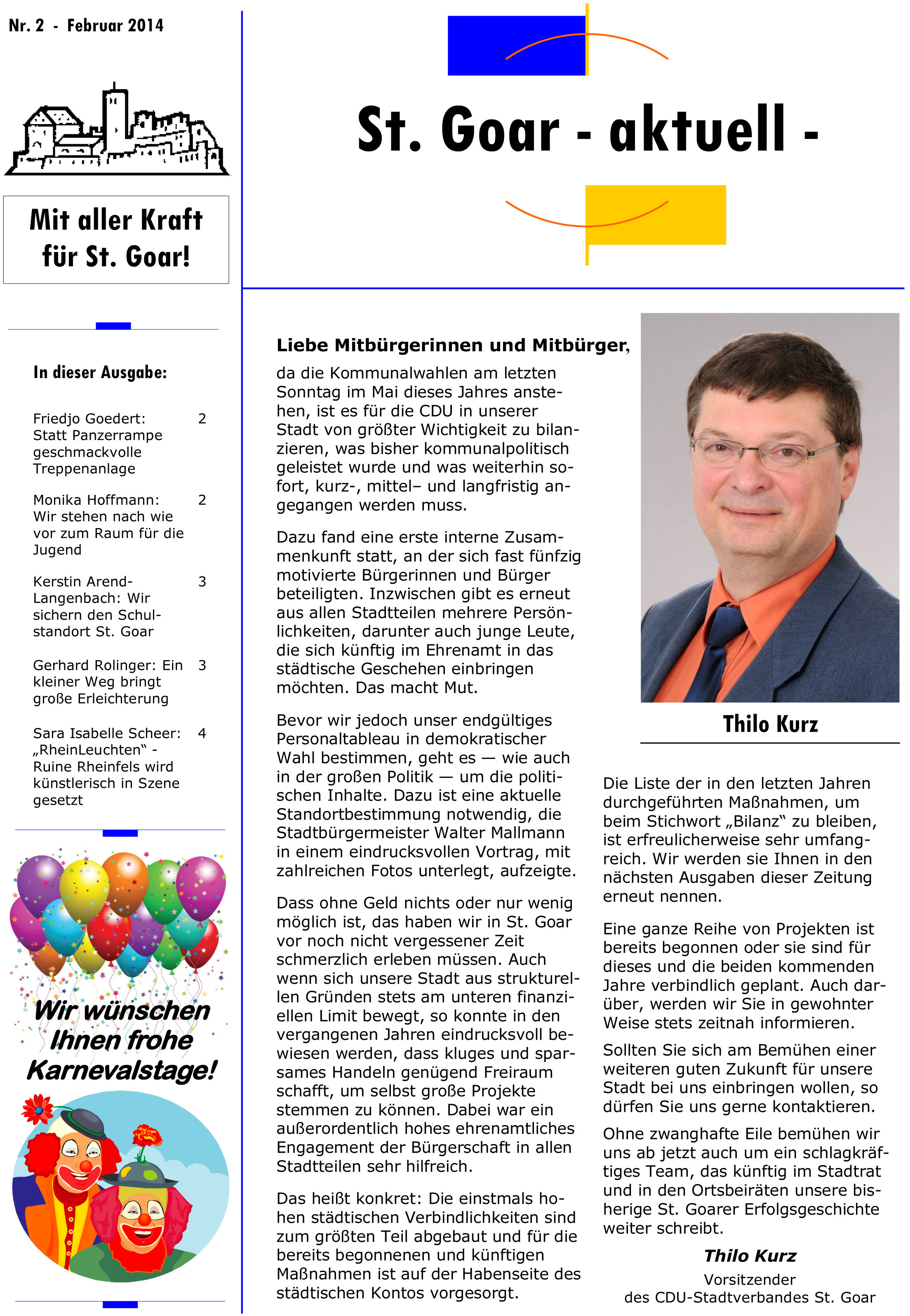 St. Goar - Aktuell 02/2014