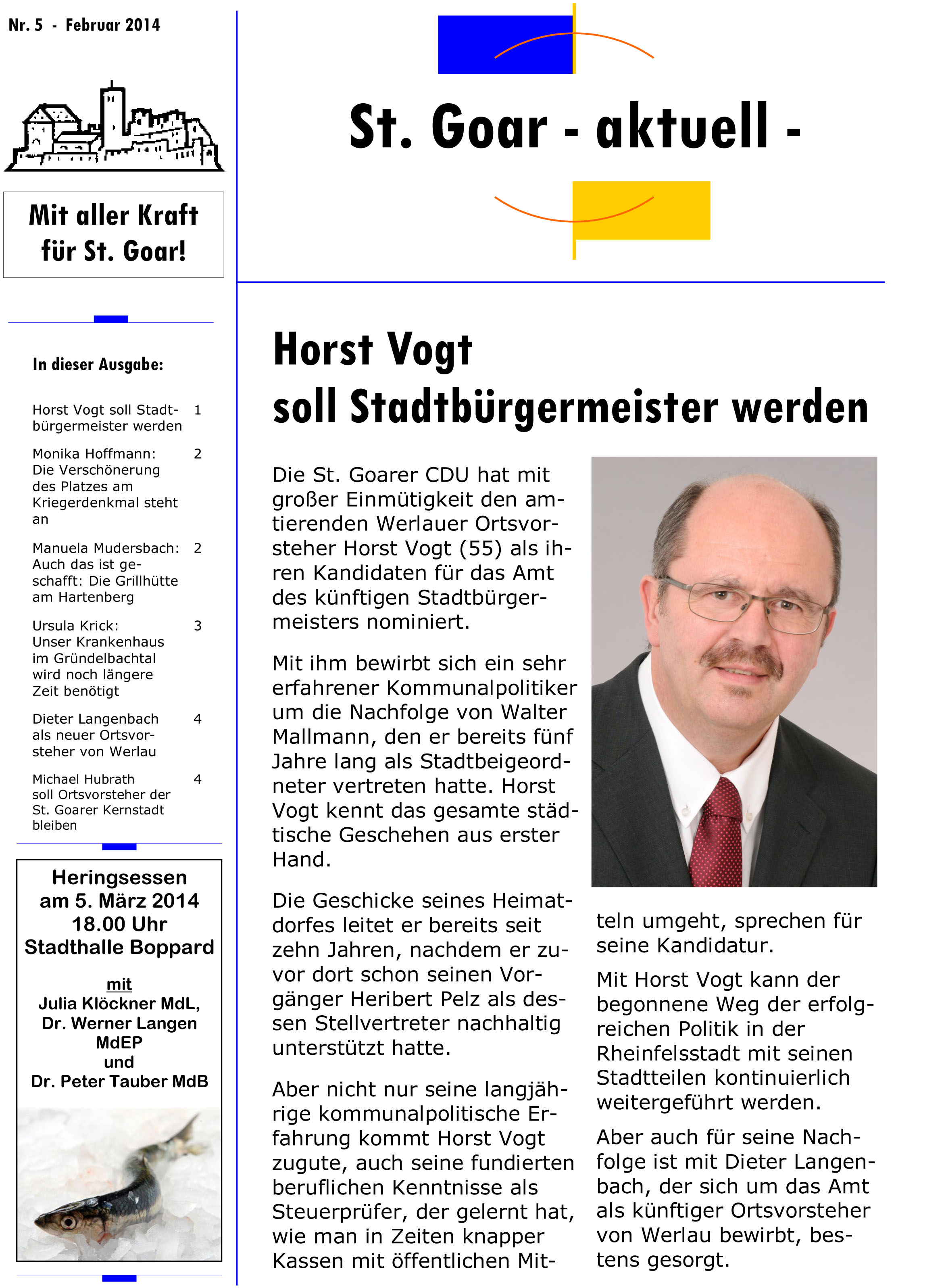 St. Goar - Aktuell 05/2014